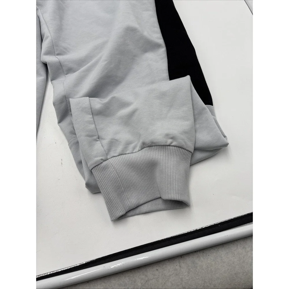 PUMA Stretchlite Size Large Platinum Gray with Black Side Logo Men's Sweat Pants